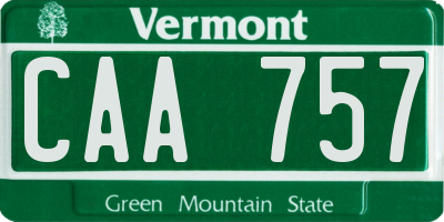 VT license plate CAA757