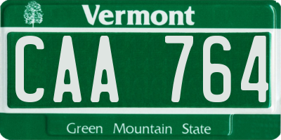 VT license plate CAA764