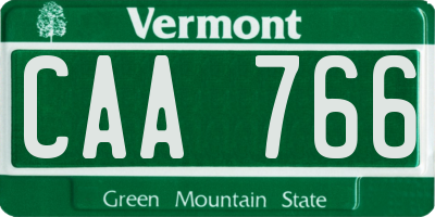 VT license plate CAA766