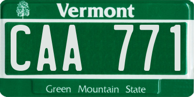 VT license plate CAA771