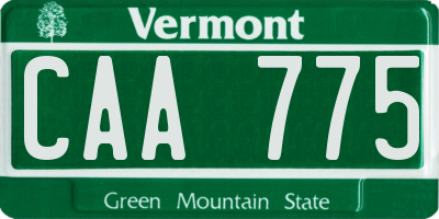VT license plate CAA775