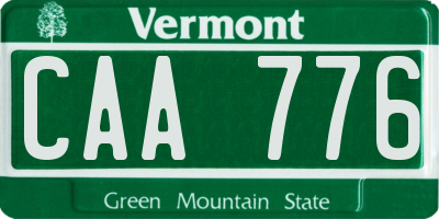 VT license plate CAA776