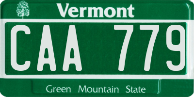 VT license plate CAA779
