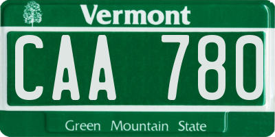 VT license plate CAA780