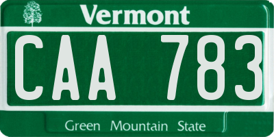 VT license plate CAA783