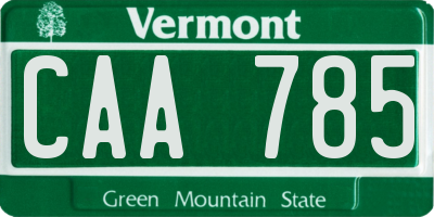VT license plate CAA785