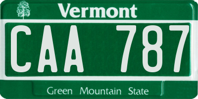 VT license plate CAA787