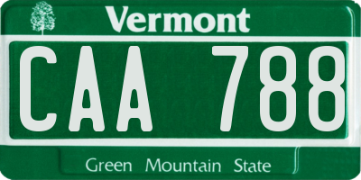 VT license plate CAA788