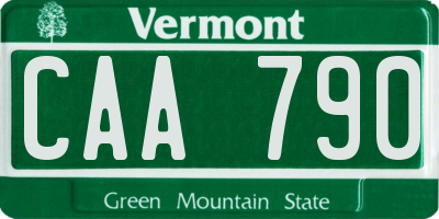 VT license plate CAA790