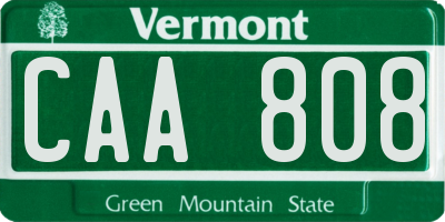 VT license plate CAA808