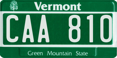 VT license plate CAA810