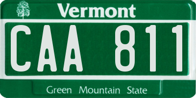 VT license plate CAA811
