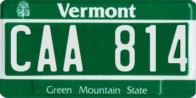 VT license plate CAA814