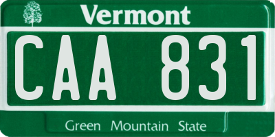 VT license plate CAA831