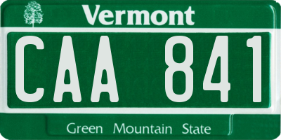 VT license plate CAA841