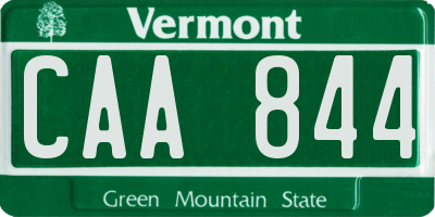 VT license plate CAA844