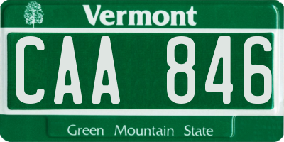 VT license plate CAA846