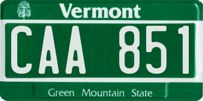 VT license plate CAA851