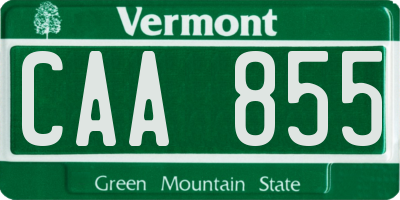 VT license plate CAA855