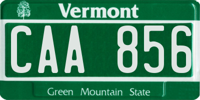 VT license plate CAA856