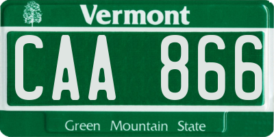 VT license plate CAA866