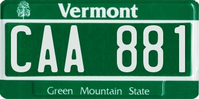 VT license plate CAA881