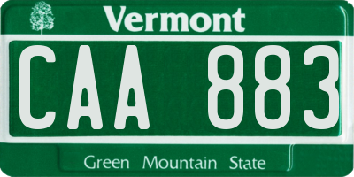 VT license plate CAA883