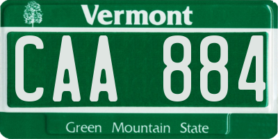 VT license plate CAA884