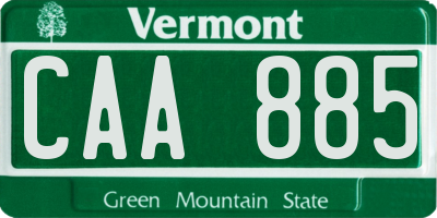 VT license plate CAA885
