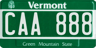 VT license plate CAA888