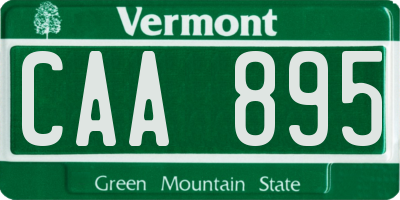 VT license plate CAA895