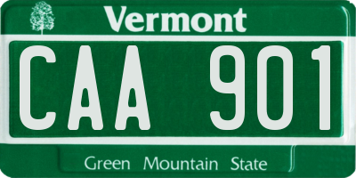 VT license plate CAA901