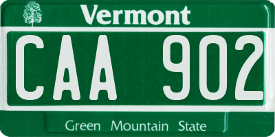 VT license plate CAA902
