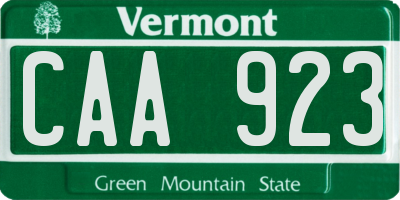 VT license plate CAA923