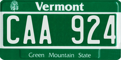 VT license plate CAA924