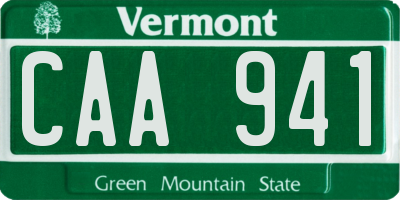 VT license plate CAA941