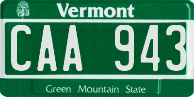 VT license plate CAA943