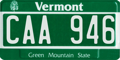 VT license plate CAA946