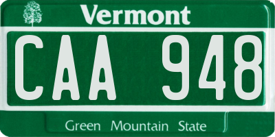 VT license plate CAA948