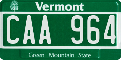 VT license plate CAA964