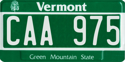VT license plate CAA975