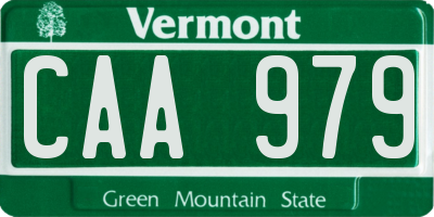 VT license plate CAA979