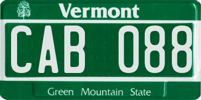 VT license plate CAB088