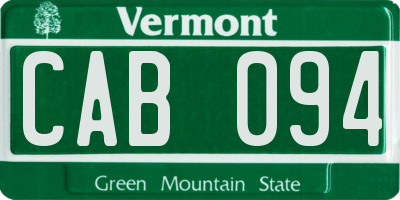 VT license plate CAB094