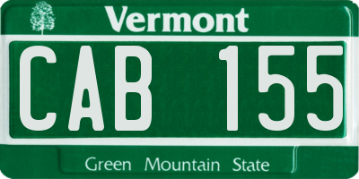 VT license plate CAB155