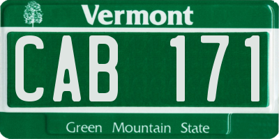 VT license plate CAB171