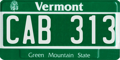 VT license plate CAB313