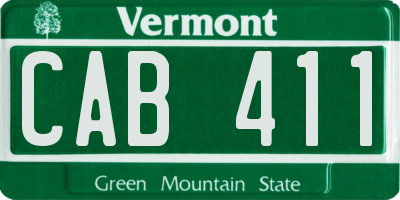 VT license plate CAB411