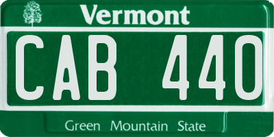 VT license plate CAB440
