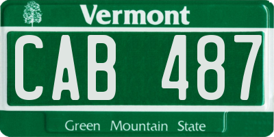 VT license plate CAB487